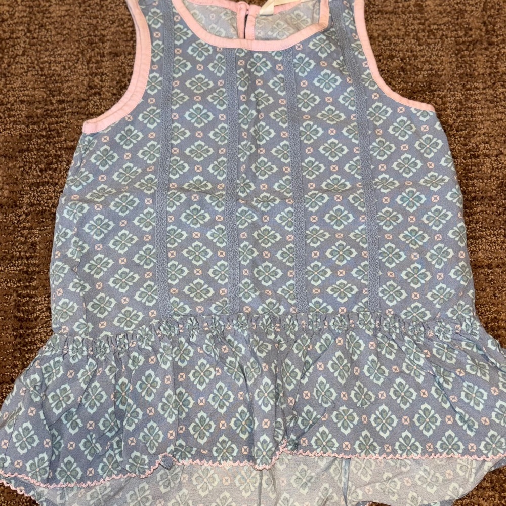 Abbie girls ruffle flounce sleeveless tunic